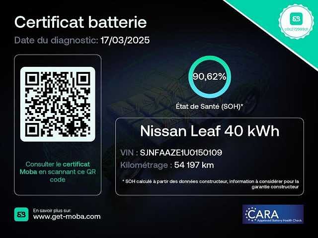 Nissan Leaf 150ch 40kWh Acenta 21.5