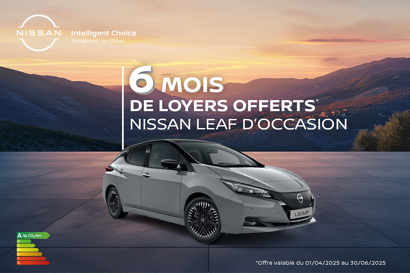 Profitez de 6 mois de loyers offerts sur Nissan LEAF